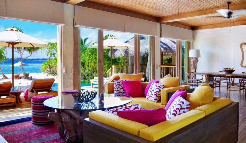 Six Senses Laamu-Two Bedroom Ocean Beach Pool Villa living room_7134